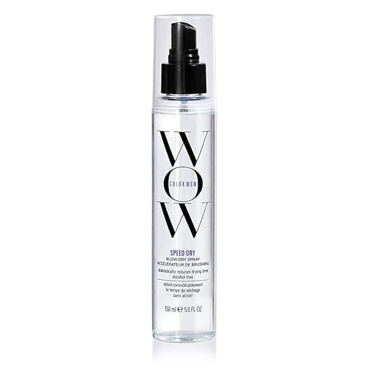 COLOR WOW Speed Dry Blow Dry Spray - Cut Blow Dry Time by 30% | Heat Protectant, Prevent Breakage | Cruelty-Free & Gluten-Free