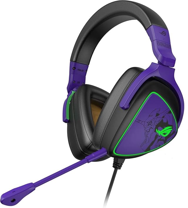 ASUS ROG Delta S EVA Edition Gaming Headset, AI Noise-Canceling Mic, Hi-Res ESS 9281 Quad DAC,RGB Lighting, Lightweight, MQA Tech, USB-C Headset, for PC, Mac, PS4, PS5, Switch and Mobile Devices