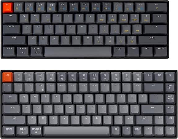 Keychron K2 & K12 RGB Backlight Wireless Bluetooth/USB Wired Gaming Mechanical Keyboard with Gateron G Pro Brown Switch