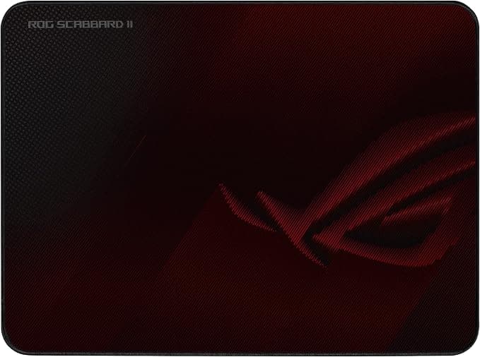 ASUS ROG Scabbard II Gaming Mouse Pad - Protective Nano Coating Surface Repels Water-Oil-Dust, Anti-Fray Flat Stitched Edges, Non-Slip Rubber Base, Optimized Surface for Smooth Glide and Comfort