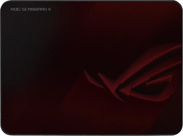 ASUS ROG Scabbard II Gaming Mouse Pad - Protective Nano Coating Surface Repels Water-Oil-Dust, Anti-Fray Flat Stitched Edges, Non-Slip Rubber Base, Optimized Surface for Smooth Glide and Comfort